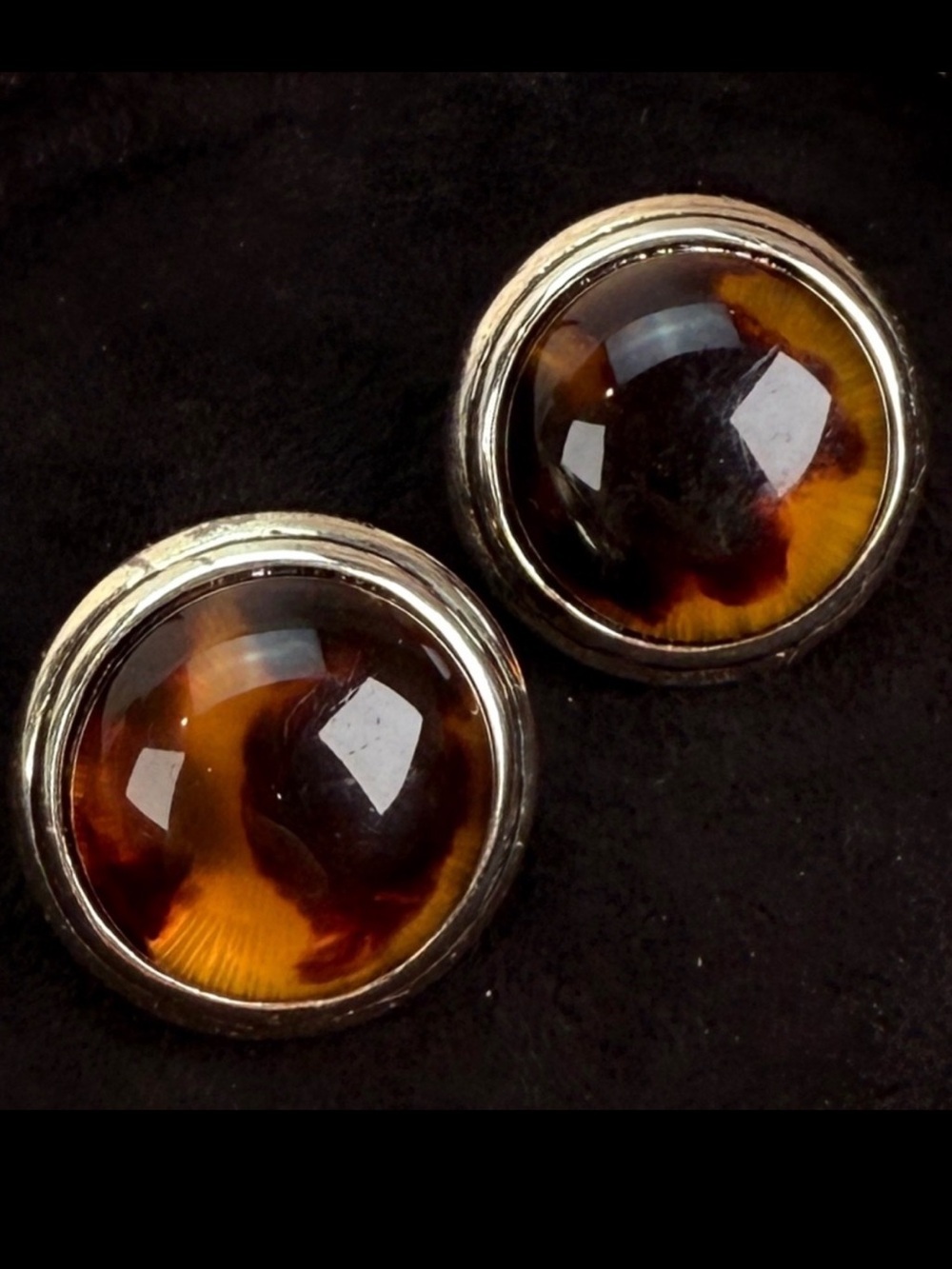 Lauren Ralph Lauren LRL Button Silver Tone BoHo Statement Pierced EARRINGS